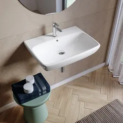 Lavabo sospeso 65 cm ceramica Serie Selnova Square - Geberit