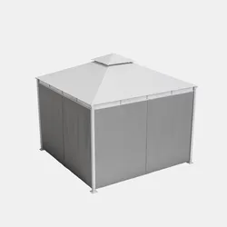 Set di tende laterali per gazebo 3x3 m grigio - Derick
