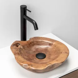 Lavabo d'appoggio 40 cm in teak - Piura