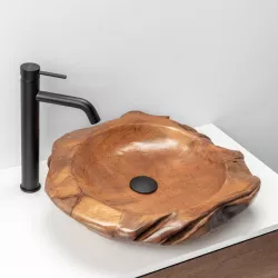 Lavabo d'appoggio 50 cm in teak - Piura