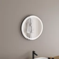 Specchio led Ø60 cm luce fredda e sensore touch - Potter