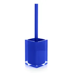 Portascopino d'appoggio con scopino in setole blu e trasparente - Rainbow di Gedy