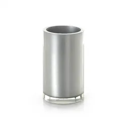 Bicchiere portaspazzolini in resina argento - Vega di Gedy