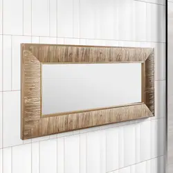 Specchio bagno 140x70 cm con cornice in legno - Harlem