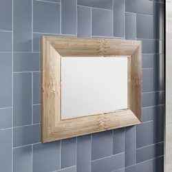 Specchio bagno 107x82 cm con cornice in legno - Harlem
