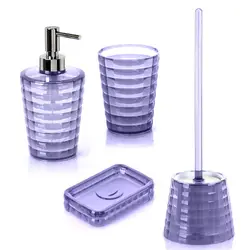 Set bagno 4 accessori in resina color lilla - Linea Twist di Gedy