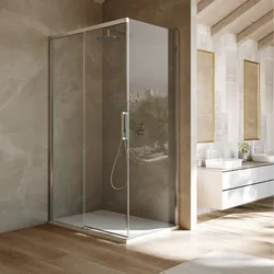 Box doccia angolare 100x90 cm scorrevole sx cristallo anticalcare 200h cromo - Garbo