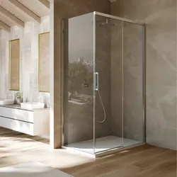 Box doccia angolare 110x90 cm scorrevole dx cristallo anticalcare 200h cromo - Garbo