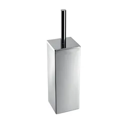 Portascopino d'appoggio in acciaio inox cromo - Teseo di Gedy