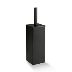 Portascopino d'appoggio in acciaio inox nero opaco - Teseo di Gedy