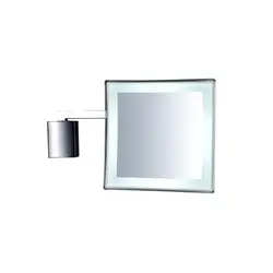 Specchio ingranditore a muro con luce LED e supporto snodabile - Maldive di  Gedy
