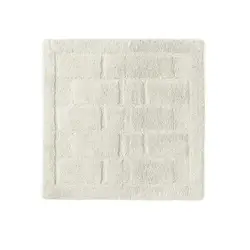 Tappeto bagno antiscivolo 60x90 cm in cotone bianco - Tile di Gedy
