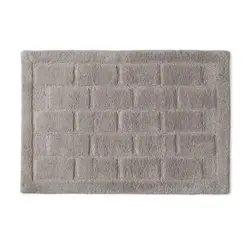 Tappeto bagno antiscivolo 65x120 cm in cotone beige - Tile di Gedy