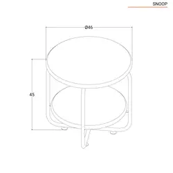 PORTAOGGETTI CIRCLE IN METALLO VERNICIATO