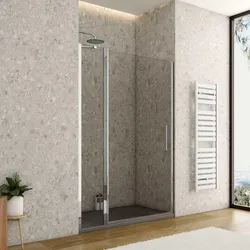 Box doccia nicchia 120cm 85 battente + 35 giunto trasparente 190h - Nilo