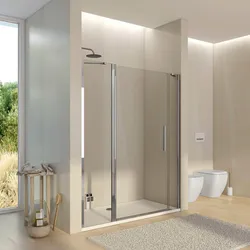 Box doccia nicchia 155cm 45 giunto + 100 battente + 15 fisso trasparente 195h - Nilo