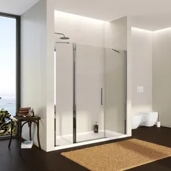Box doccia nicchia 170cm 40 giunto + 80 battente + 60 fisso trasparente 190h - Nilo