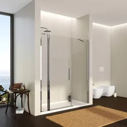 Box doccia nicchia 160 cm 20 giunto + 70 battente + 70 fisso con vetro temperato trasparente e profilo cromo 195h - Nilo