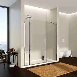 Box doccia nicchia 175 cm 25 giunto + 80 battente + 70 fisso con vetro temperato trasparente e profilo cromo 195h - Nilo