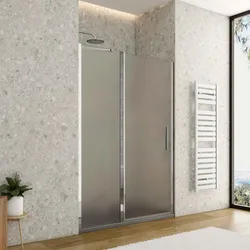Box doccia nicchia 130cm 75 battente + 55 giunto opaco 190h - Nilo