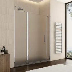 Box doccia nicchia 165cm 55 giunto + 90 battente + 25 fisso opaco 190h - Nilo