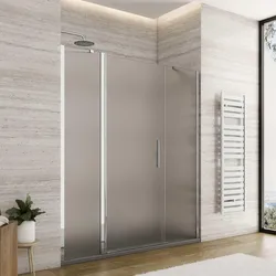 Box doccia nicchia 155cm 45 giunto + 70 battente + 45 fisso opaco 190h - Nilo
