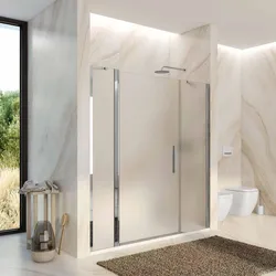 Box doccia nicchia 165cm 30 giunto + 90 battente + 50 fisso opaco 195h - Nilo