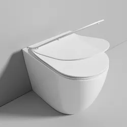 Sedile copriwc slim con chiusura SoftClose bianco lucido per vaso Serie Volga