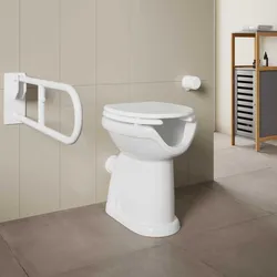 Vaso aperto accessibile in ceramica scarico a parete con copriwc