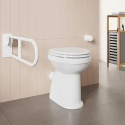 Vaso bidet accessibile da 50h cm in ceramica scarico a parete con copriwc