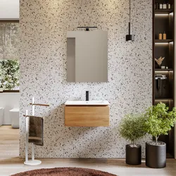 Mobile bagno sospeso 60 cm rovere acacia - Alterego