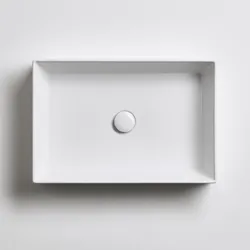 Lavabo da appoggio 60 cm in ceramica bianco lucido - Agile di Simas