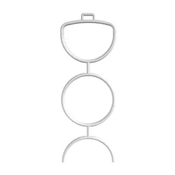 Portasalviette ad anelli per box doccia o termoarredo in ABS bianco