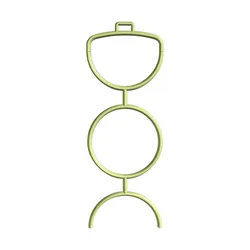 Portasalviette ad anelli per box doccia o termoarredo in ABS verde