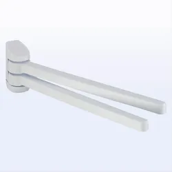 Portasalviette con snodo in termoplastica bianco - Geo