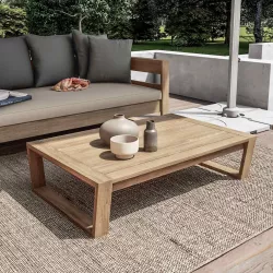 Tavolino 120x80 in legno teak naturale - Cairo