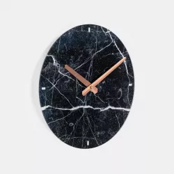 Orologio da parete moderno a rilievo con quadrante nero Ø30 cm Thinia Home