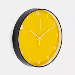 Orologio da parete rotondo 30,5 cm giallo e nero