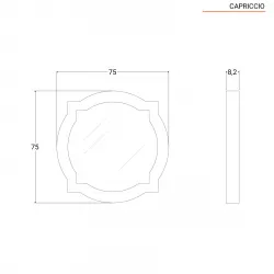 Specchio decorativo da parete 75 cm cornice in legno dorata - Capriccio