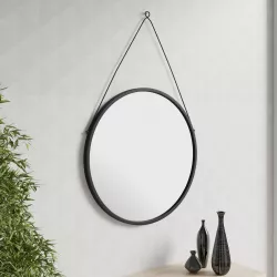 Specchio decorativo 60 cm con cornice nera - Clout