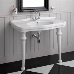 Lavabo monoforo 105 cm con gambe in ceramica - Londra di Simas