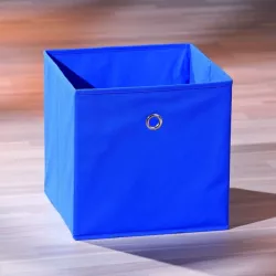 Cubo contenitore in tessuto blu elettrico - Peaky