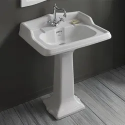 Lavabo monoforo 73 cm con colonna in ceramica bianco - Arcade di Simas