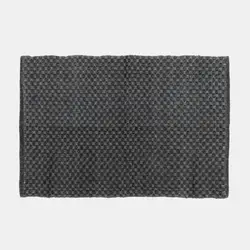 Tappeto da interni 60x90 cm in cotone grigio scuro