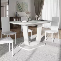 Tavolo da pranzo allungabile 160-200 x 90 cm bianco - Ariston