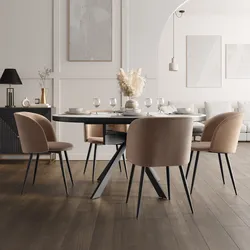 Tavolo allungabile 120-160x120 cm con top in ceramica bianco effetto marmo e gambe in metallo nero - Jimmy