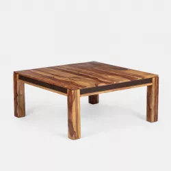 Tavolino basso 100x100 cm in legno - Freia Sheesham
