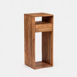 Mobile multiuso 35 cm in legno con un cassetto - Freia Sheesham