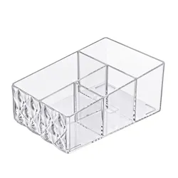 Organizer portatrucchi 14x20 cm in resina trasparente - Jilly