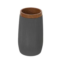 Portaspazzolino Da Bagno In Marmo Grigio – Elegante, Resistente, Stabile, Design Minimal, Portaspazzolini Per Set Bagno